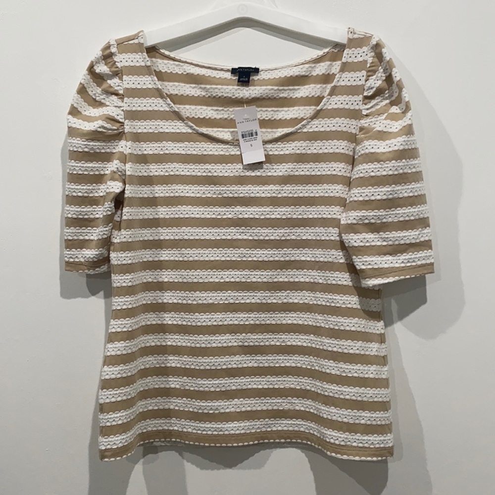 Ann Taylor Striped Blouse size Small
